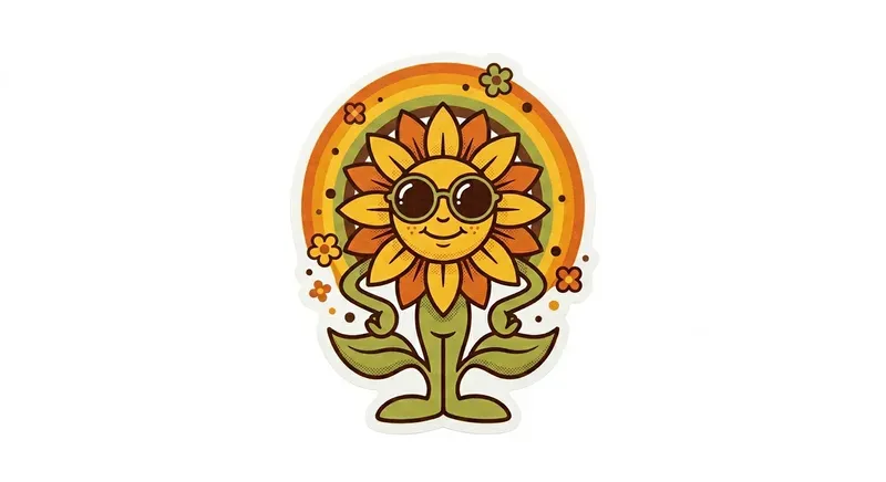 Vintage 1970s Style Diecut Stickers