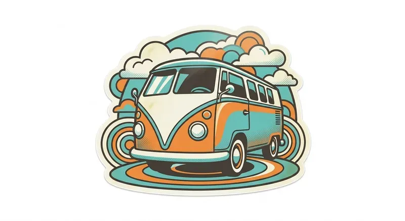 Vintage 1970s Style Diecut Stickers