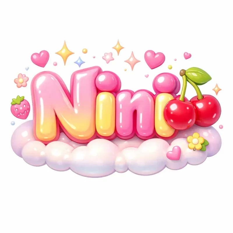 Kawaii Pastel 3D Logos