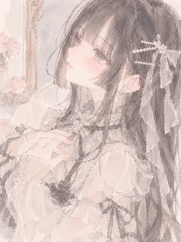 Soft Watercolor Girly Sketches Kawaii