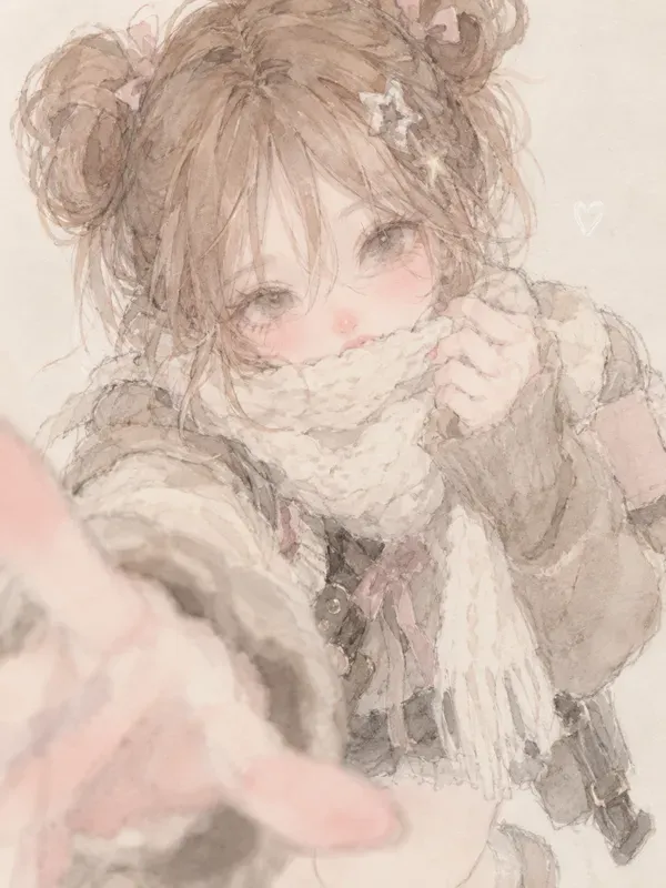 Soft Watercolor Girly Sketches Kawaii