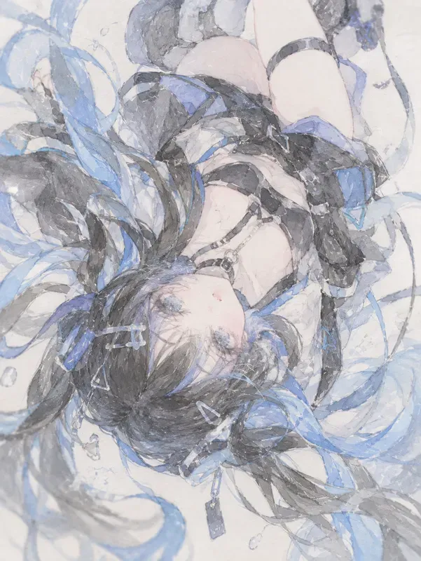 Soft Watercolor Girly Sketches Kawaii