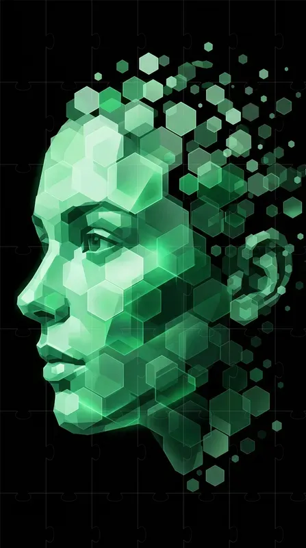 Digital Hexagon Art
