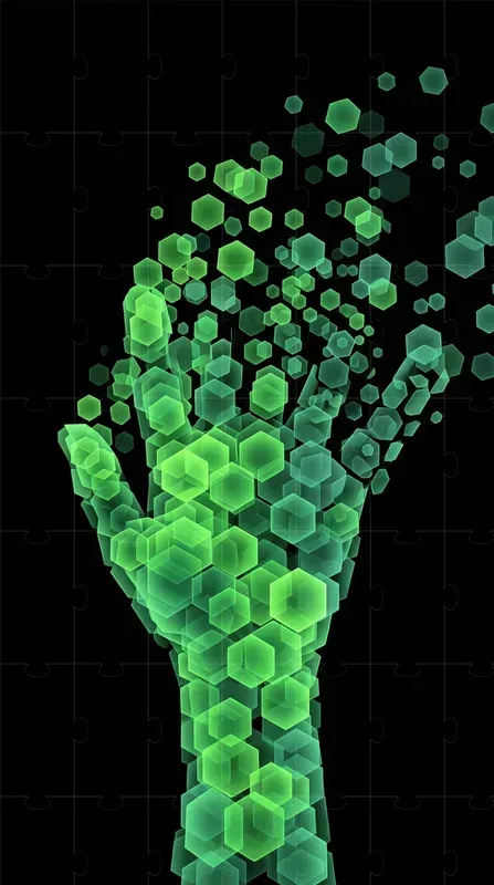 Digital Hexagon Art