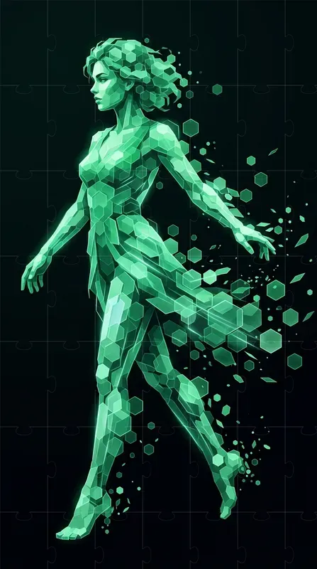 Digital Hexagon Art