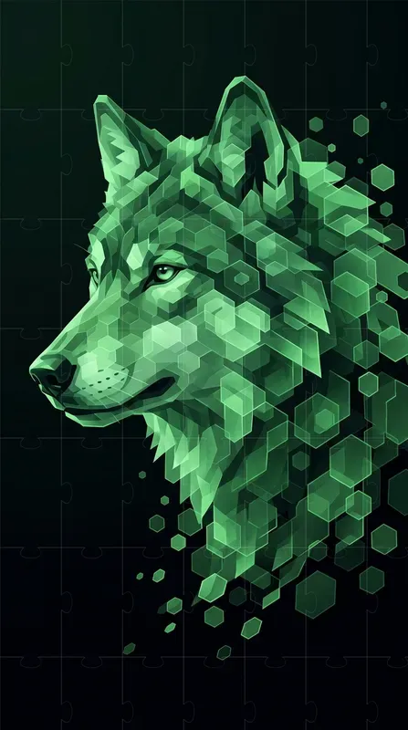 Digital Hexagon Art