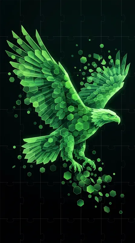 Digital Hexagon Art