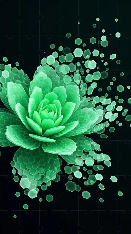 Digital Hexagon Art
