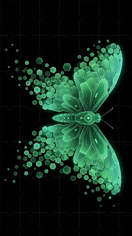Digital Hexagon Art