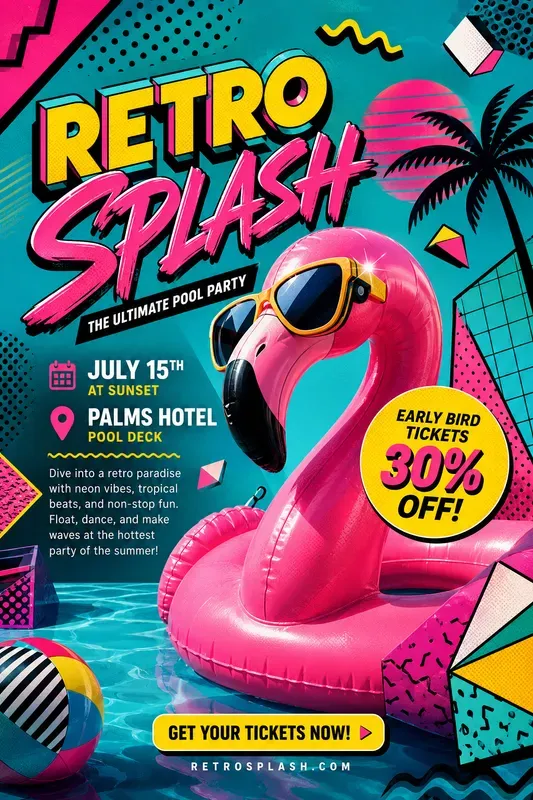 Summer Party Event Flyer Graphics