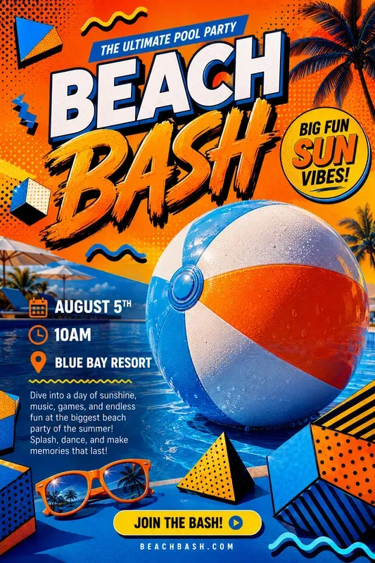Summer Party Event Flyer Graphics