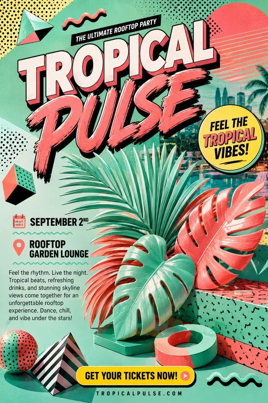 Summer Party Event Flyer Graphics