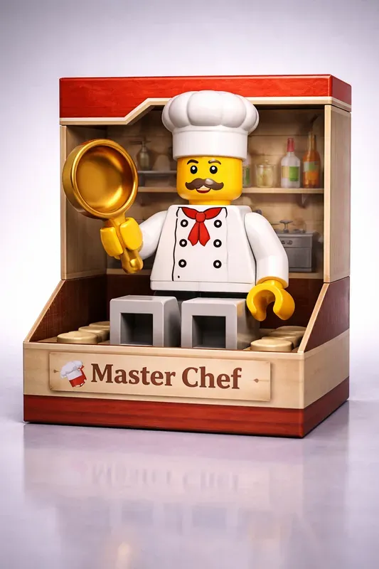 3D Toy Brick Minifigure Box Renders