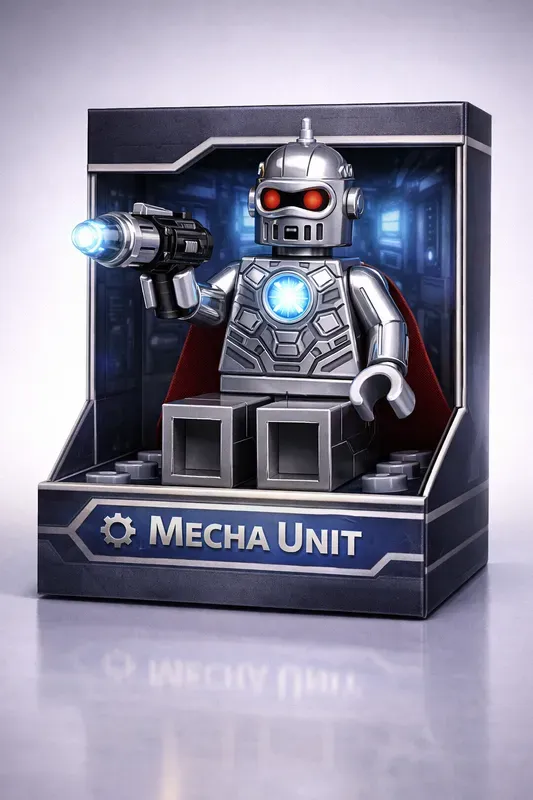 3D Toy Brick Minifigure Box Renders