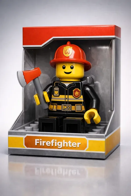 3D Toy Brick Minifigure Box Renders