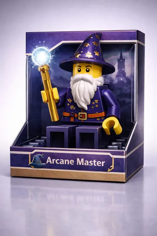 3D Toy Brick Minifigure Box Renders