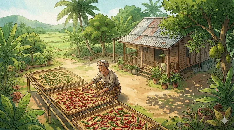 Studio Ghibli Farmer Illustration Art