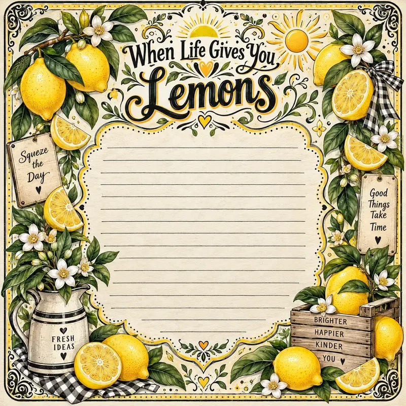 Whimsical Fruit Recipe Journal Pages