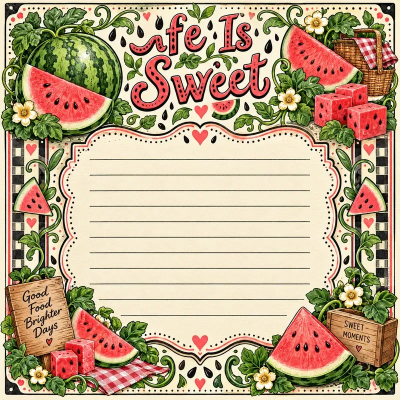 Whimsical Fruit Recipe Journal Pages