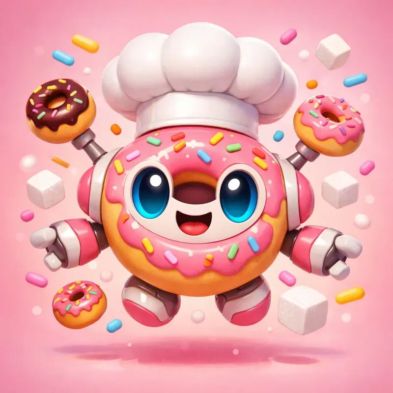 Cute 3D Food Mascot Logos