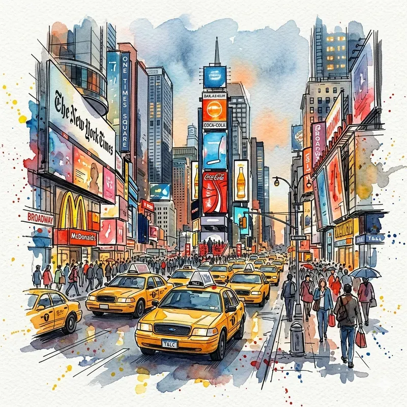 Watercolor Ink City Sketches
