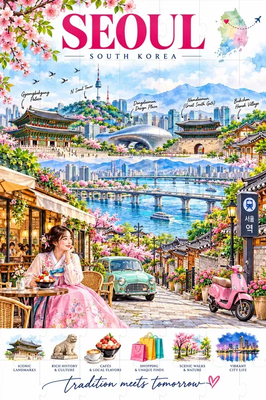Vibrant Watercolor City Travel Posters