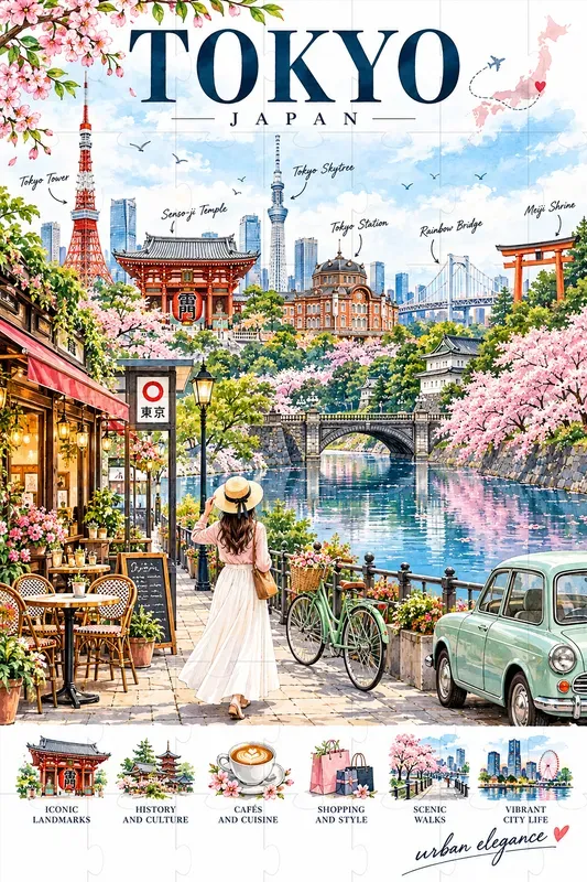Vibrant Watercolor City Travel Posters