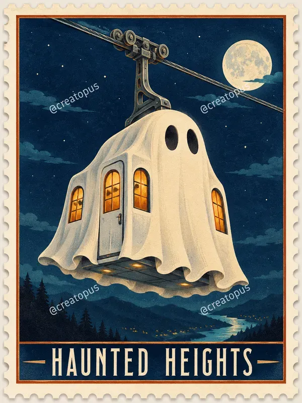 Halloween Travel Postage Stamps