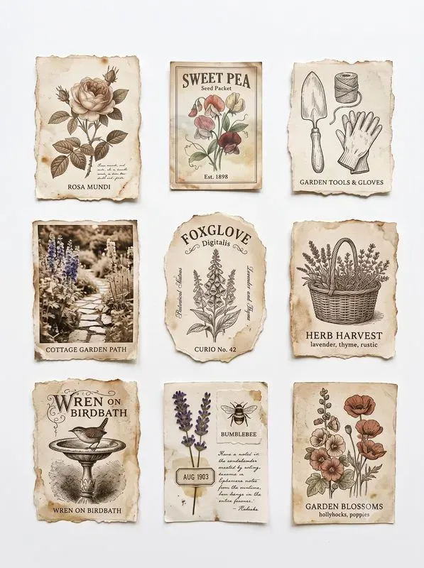 Vintage Junk Journal Scrapbook Cutouts