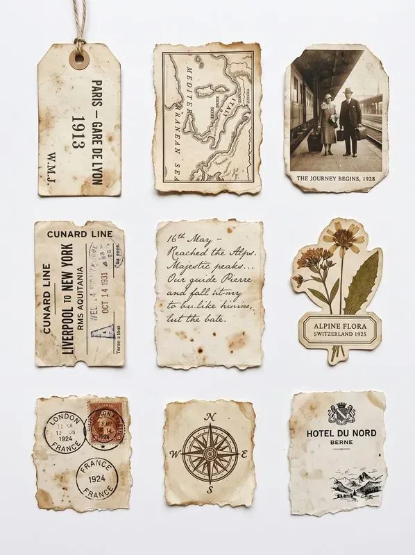 Vintage Junk Journal Scrapbook Cutouts