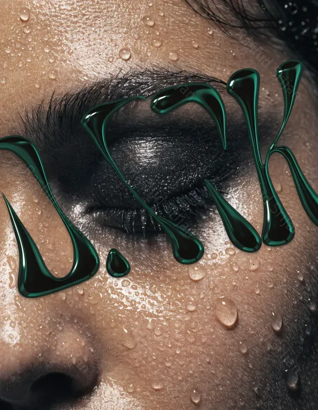 Macro Beauty Typography Marketing