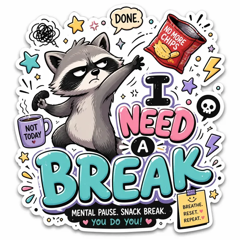 Cute Relatable Mood Sticker Sets