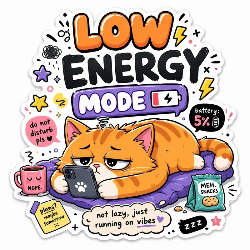 Cute Relatable Mood Sticker Sets