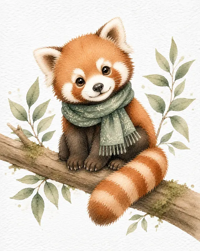 Cute Watercolor Animal Illustrations