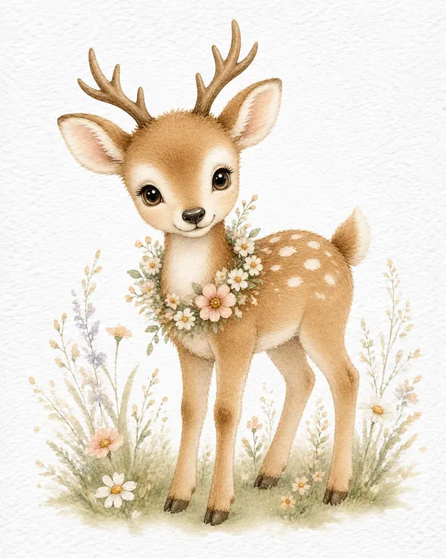 Cute Watercolor Animal Illustrations
