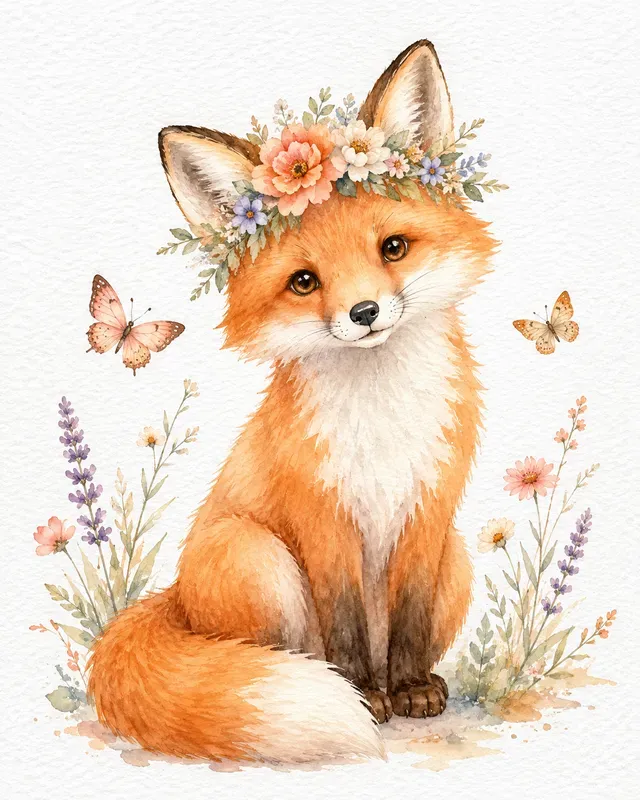Cute Watercolor Animal Illustrations
