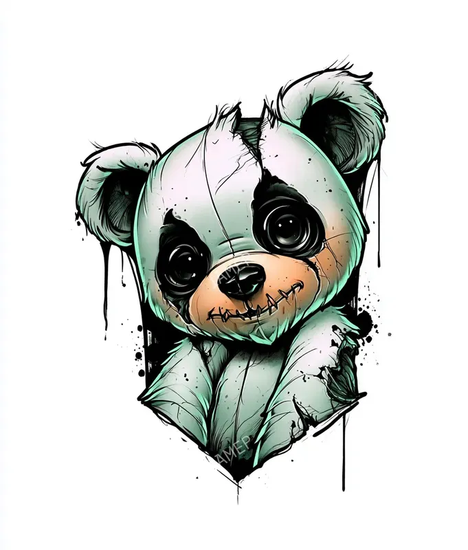 Gothic Ink Sticker Illustrations