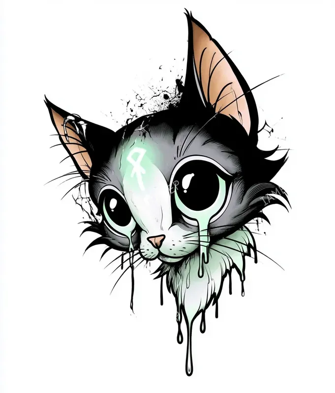 Gothic Ink Sticker Illustrations
