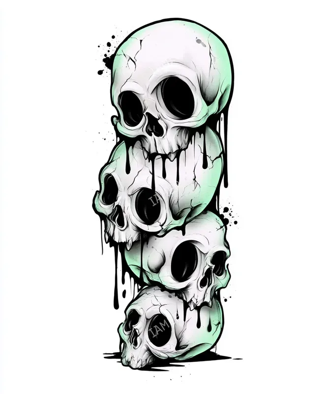 Gothic Ink Sticker Illustrations