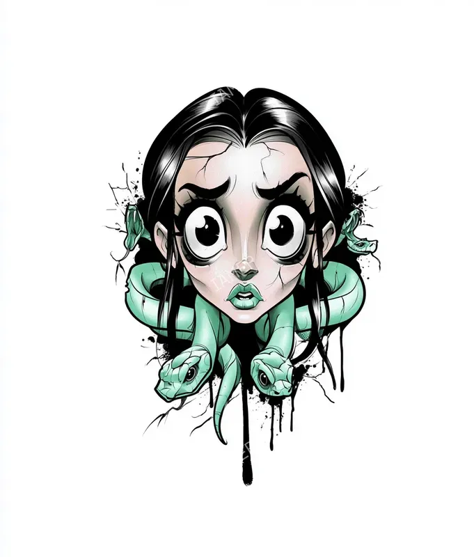 Gothic Ink Sticker Illustrations