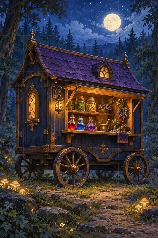 Cozy Fantasy Shop Wagons