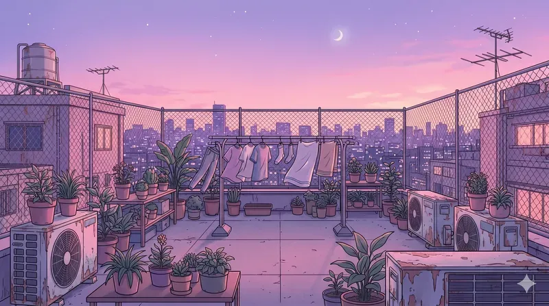Nostalgic 90s Anime Lofi Backgrounds