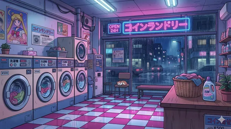 Nostalgic 90s Anime Lofi Backgrounds