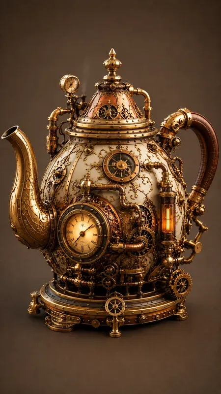 Aesthetic 3D Steampunk Illustrations