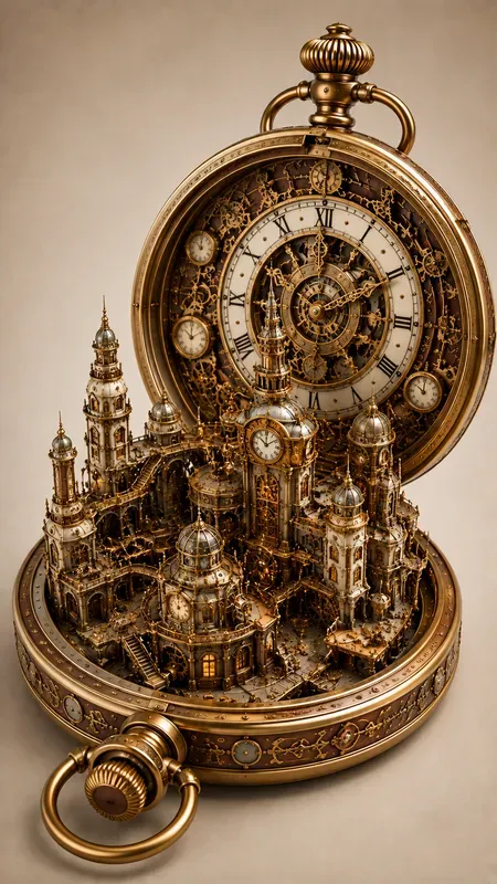 Aesthetic 3d Steampunk Illustrations