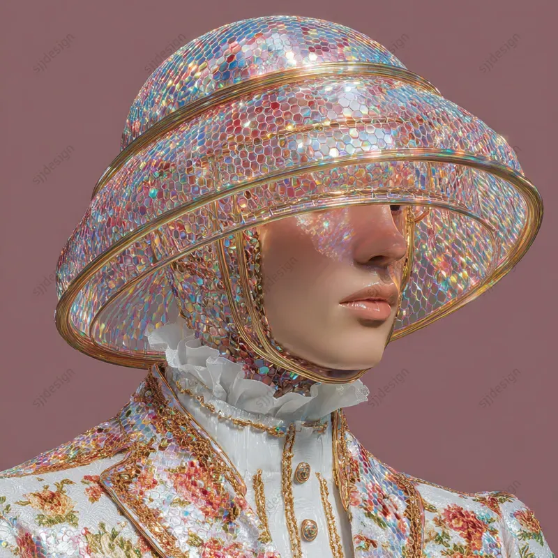 Iridescent Portrait Collage Art