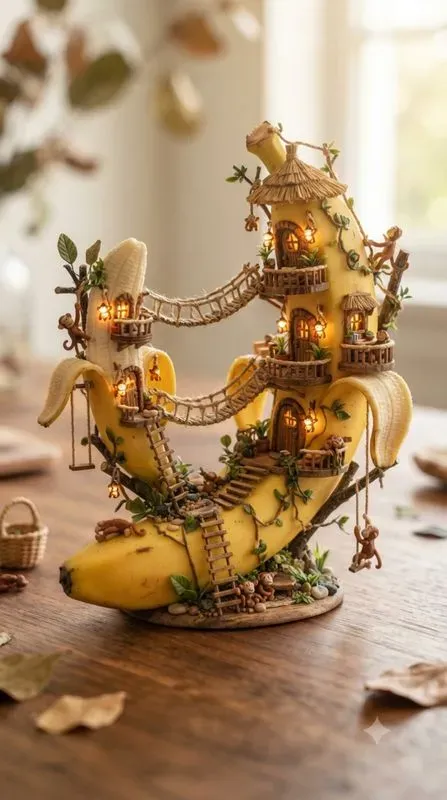 Cute Fruit Veggie Miniature Houses