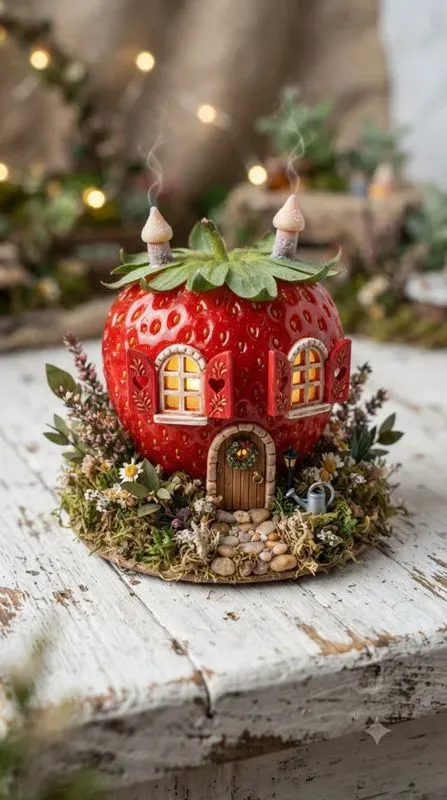 Cute Fruit Veggie Miniature Houses