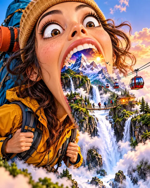 Surreal Giant Head Posters
