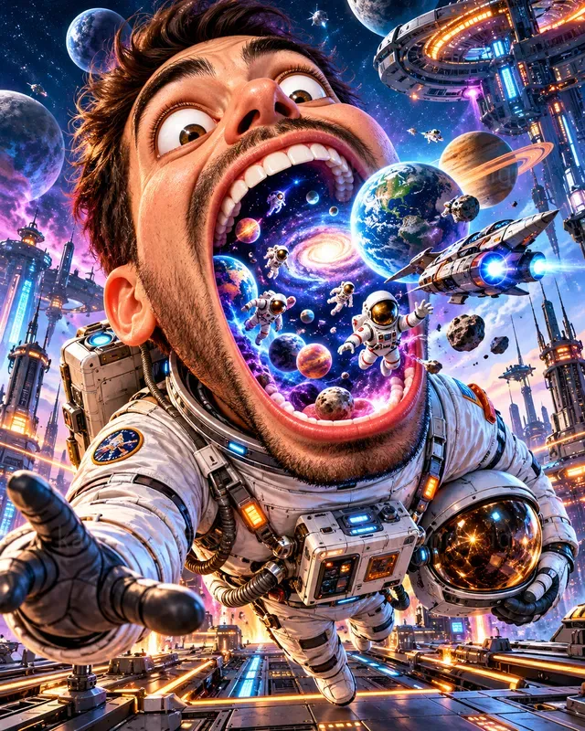 Surreal Giant Head Posters